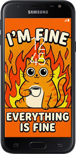 2D пластиковый чехол Funny Cat для Samsung Galaxy J3 (2017) - 6786t-650 изображение 