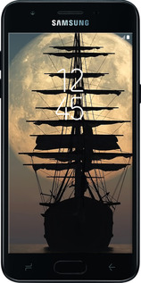 Силиконовый чехол Корабль для Samsung Galaxy J3 2018 - 5998u-1501 изображение 