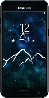 Силиконовый чехол Горы и звезды нарисованы на фоне галактики для Samsung Galaxy J3 2018 - 6490u-1501 изображение 