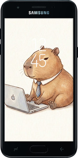 Силіконовий чехол Funny Capybara CEO Working для Samsung Galaxy J3 2018 - 6777u-1501 изображение 