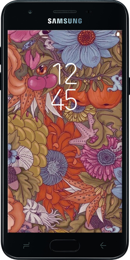 Силіконовий чехол Абстрактні  квіти для Samsung Galaxy J3 2018 - 6526u-1501 изображение 