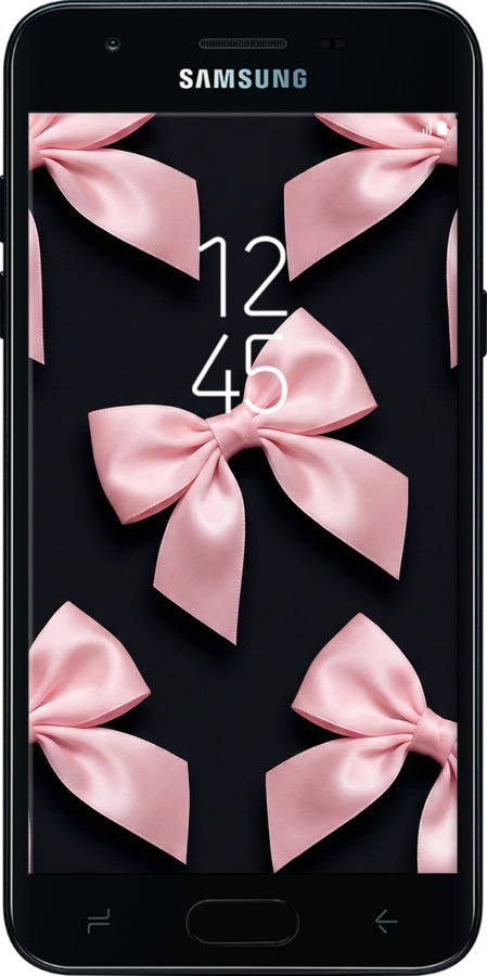 Силиконовый чехол Coquette Ribbons Dark Coquette для Samsung Galaxy J3 2018 - 6767u-1501 изображение 