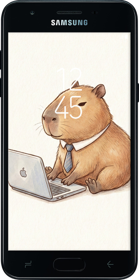 Силіконовий чехол Funny Capybara CEO Working для Samsung Galaxy J3 2018 - 6777u-1501 изображение 