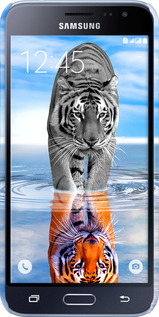 3D пластиковий матовий чехол Тигр для Samsung Galaxy J3 Duos (2016) J320H - 6016m-265 изображение 