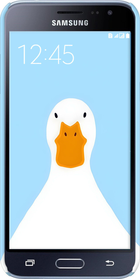 3D пластиковий матовий чехол Гусак для Samsung Galaxy J3 Duos (2016) J320H - 6350m-265 изображение 