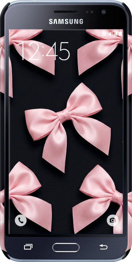 3D пластиковый матовый чехол Coquette Ribbons Dark Coquette для Samsung Galaxy J3 Duos (2016) J320H - 6767m-265 изображение 