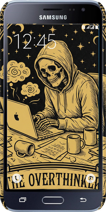 3D пластиковый матовый чехол The Overthinker для Samsung Galaxy J3 Duos (2016) J320H - 6774m-265 изображение 