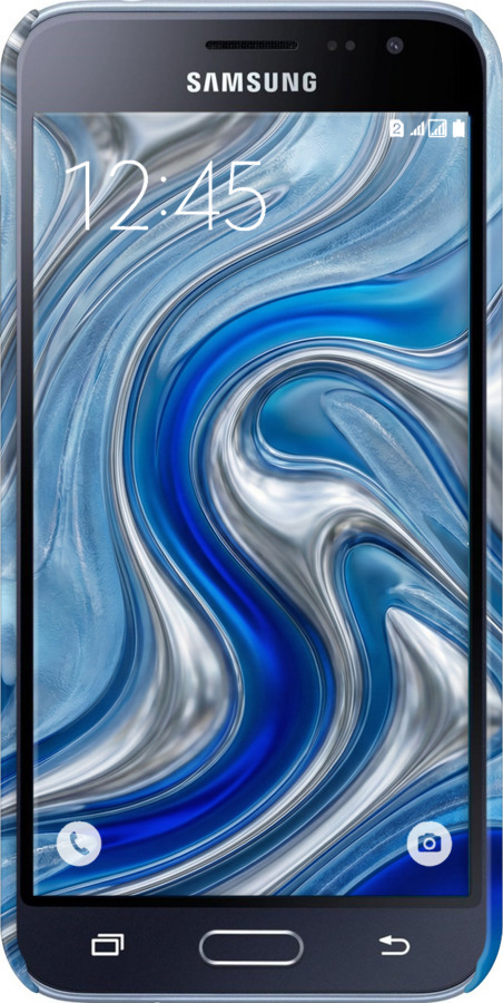 3D пластиковый матовый чехол Liquid Chrome для Samsung Galaxy J3 Duos (2016) J320H - 6781m-265 изображение 