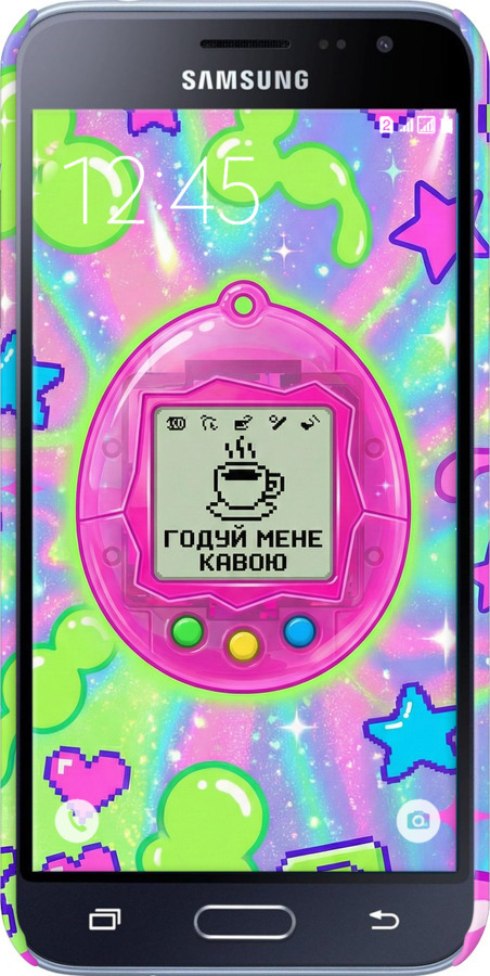 3D пластиковый матовый чехол Y2K Aesthetic Retro Pet: Годуй мене кавою для Samsung Galaxy J3 Duos (2016) J320H - 6784m-265 изображение 