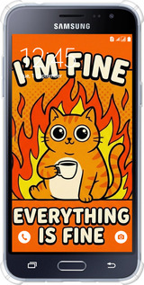 Силикон с усиленными углами чехол Funny Cat для Samsung Galaxy J3 Duos (2016) J320H - 6786sp-265 изображение 