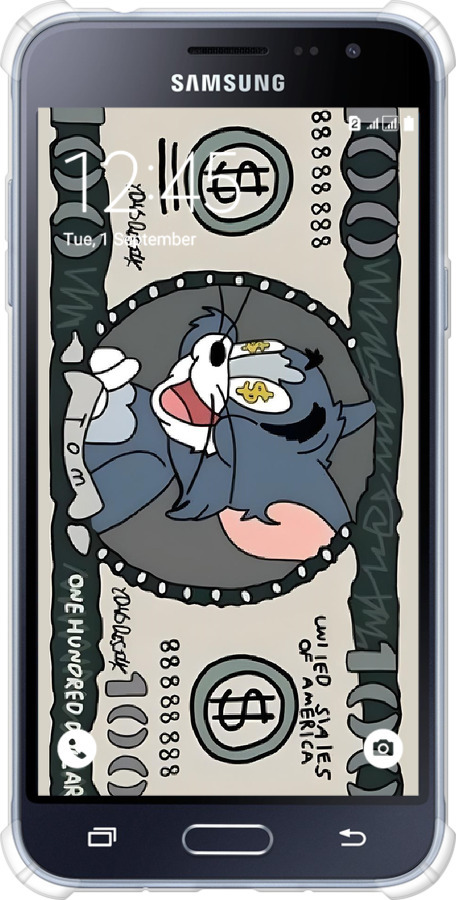 Силикон с усиленными углами чехол Том и джерри для Samsung Galaxy J3 Duos (2016) J320H - 6291sp-265 изображение 