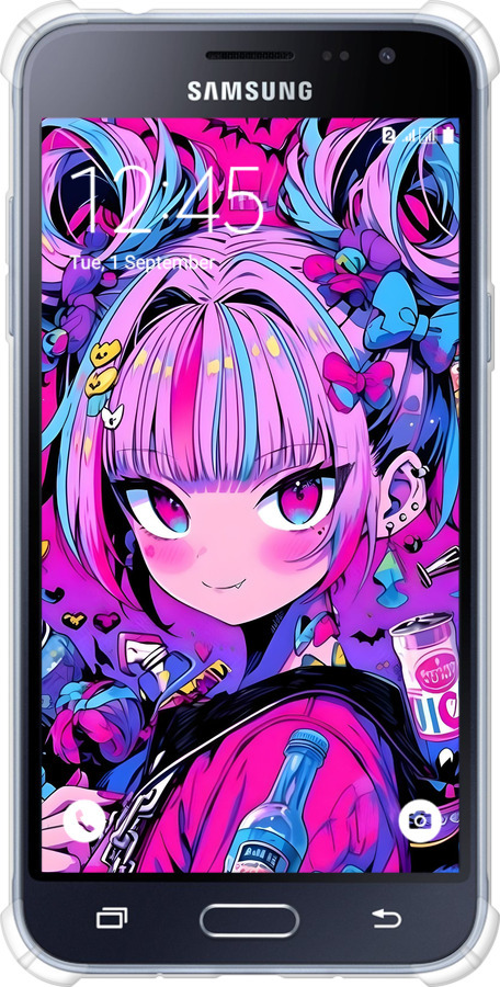 Силикон с усиленными углами чехол Аниме милаха для Samsung Galaxy J3 Duos (2016) J320H - 6314sp-265 изображение 