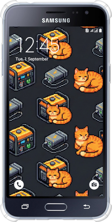 Силіконовий протиударний с посиленими кутами чехол Autonomous Zone для Samsung Galaxy J3 Duos (2016) J320H - 6771sp-265 изображение 