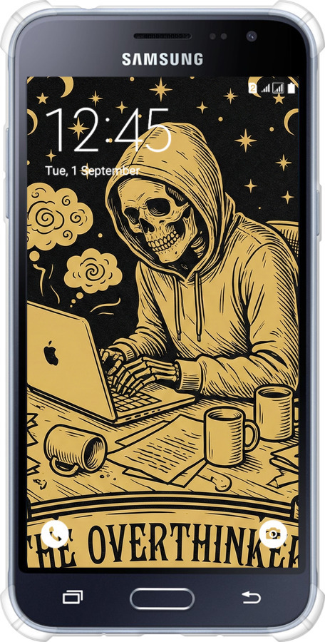 Силіконовий протиударний с посиленими кутами чехол The Overthinker для Samsung Galaxy J3 Duos (2016) J320H - 6774sp-265 изображение 