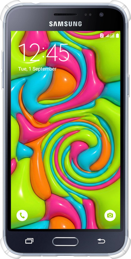 Силикон с усиленными углами чехол Y2K Jelly Dream для Samsung Galaxy J3 Duos (2016) J320H - 6780sp-265 изображение 