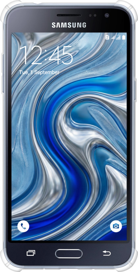 Силикон с усиленными углами чехол Liquid Chrome для Samsung Galaxy J3 Duos (2016) J320H - 6781sp-265 изображение 