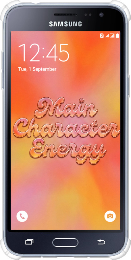 Силикон с усиленными углами чехол Aura Gradient Main Character Energy Aesthetic Y2K для Samsung Galaxy J3 Duos (2016) J320H - 6783sp-265 изображение 