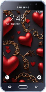 2D пластиковый чехол Сердечки для Samsung Galaxy J3 Duos (2016) J320H - 5831t-265 изображение 