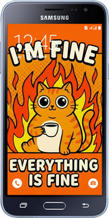 2D пластиковый чехол Funny Cat для Samsung Galaxy J3 Duos (2016) J320H - 6786t-265 изображение 