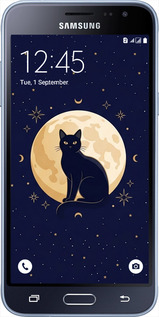 2D пластиковый чехол Cute Cat Celestial/Witchy для Samsung Galaxy J3 Duos (2016) J320H - 6787t-265 изображение 