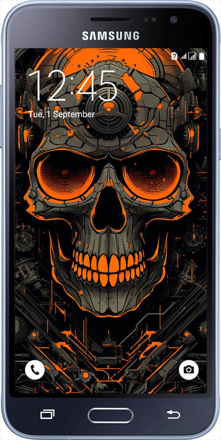 2D пластиковый чехол Череп для Samsung Galaxy J3 Duos (2016) J320H - 5952t-265 изображение 