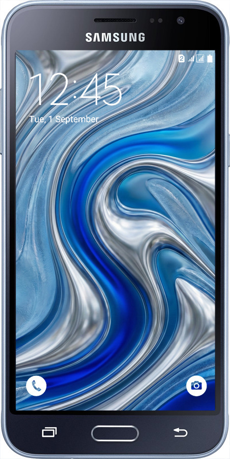 2D пластиковий чехол Liquid Chrome для Samsung Galaxy J3 Duos (2016) J320H - 6781t-265 изображение 