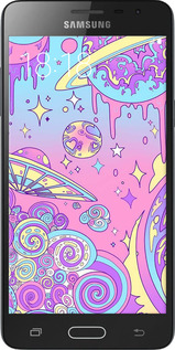 Силиконовый чехол Розовая галактика для Samsung Galaxy J3 Pro - 4146u-840 изображение 