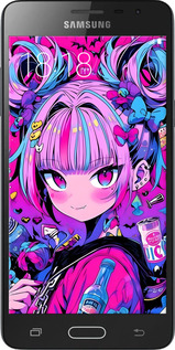 Силиконовый чехол Аниме милаха для Samsung Galaxy J3 Pro - 6314u-840 изображение 