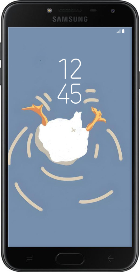 TPU чехол Гусь ныряет для Samsung Galaxy J4 2018 - 6275b-1487 изображение 