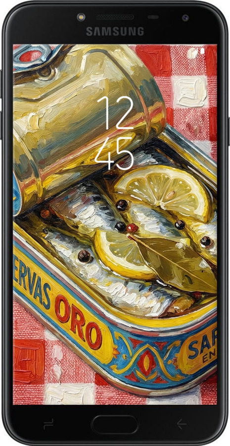 TPU чехол Vintage Sardine Tin Phone для Samsung Galaxy J4 2018 - 6772b-1487 изображение 