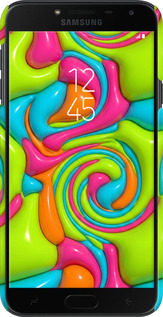 3D пластиковый матовый чехол Y2K Jelly Dream для Samsung Galaxy J4 2018 - 6780m-1487 изображение 