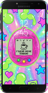 3D пластиковый матовый чехол Y2K Aesthetic Retro Pet: Годуй мене кавою для Samsung Galaxy J4 2018 - 6784m-1487 изображение 