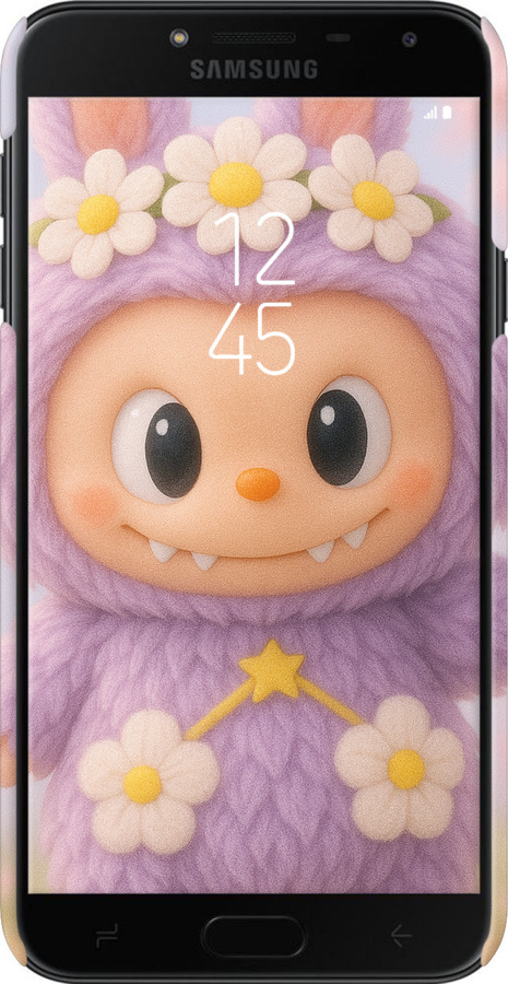 3D пластиковий матовий чехол Лабубу 1 для Samsung Galaxy J4 2018 - 6709m-1487 изображение 