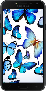 2D пластиковый чехол Бабочки для Samsung Galaxy J4 2018 - 6023t-1487 изображение 