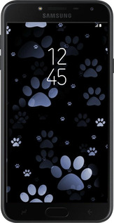 2D пластиковий чехол З синіми відбитками лап для Samsung Galaxy J4 2018 - 6441t-1487 изображение 