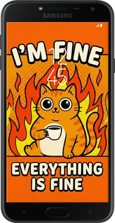 Силиконовый чехол Funny Cat для Samsung Galaxy J4 2018 - 6786u-1487 изображение 