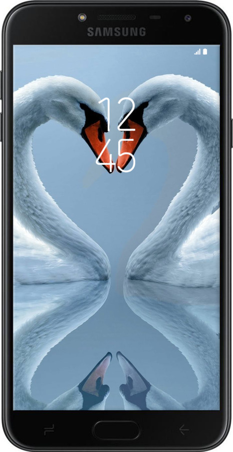 2D пластиковый чехол Лебеди для Samsung Galaxy J4 2018 - 6007t-1487 изображение 