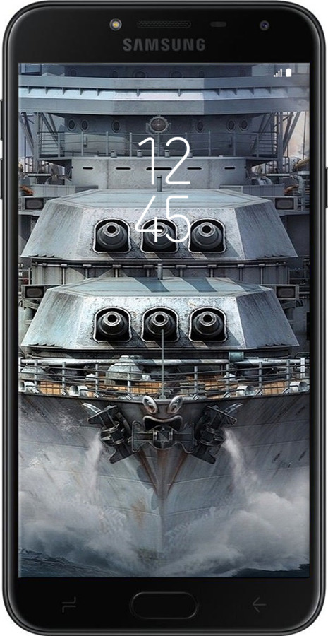2D пластиковый чехол Линкор, world of tanks, wargaming, военный корабль для Samsung Galaxy J4 2018 - 6453t-1487 изображение 