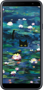 TPU чехол с изображением водяных лилий и кошек для Samsung Galaxy J4 Plus 2018 - 6257b-1594 изображение 