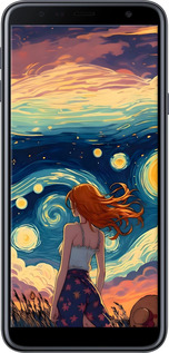 TPU чехол Девушка Арт для Samsung Galaxy J4 Plus 2018 - 6325b-1594 изображение 
