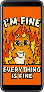 TPU чехол Funny Cat для Samsung Galaxy J4 Plus 2018 - 6786b-1594 изображение 