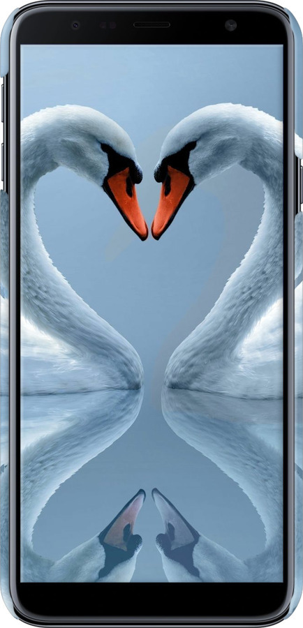 3D пластиковий матовий чехол Лебеді для Samsung Galaxy J4 Plus 2018 - 6007m-1594 изображение 