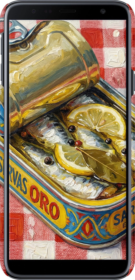 3D пластиковый матовый чехол Vintage Sardine Tin Phone для Samsung Galaxy J4 Plus 2018 - 6772m-1594 изображение 