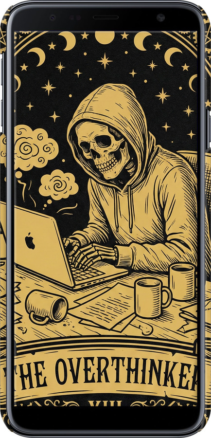 3D пластиковый матовый чехол The Overthinker для Samsung Galaxy J4 Plus 2018 - 6774m-1594 изображение 