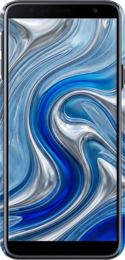 3D пластиковый матовый чехол Liquid Chrome для Samsung Galaxy J4 Plus 2018 - 6781m-1594 изображение 