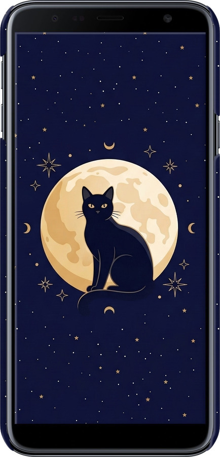3D пластиковый матовый чехол Cute Cat Celestial/Witchy для Samsung Galaxy J4 Plus 2018 - 6787m-1594 изображение 