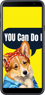 Силиконовый чехол чехол с корги You Can Do It для Samsung Galaxy J4 Plus 2018 - 6184u-1594 изображение 