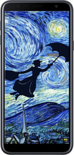 Силіконовий чехол Із зображенням Мері Поппінс «Зоряна ніч» для Samsung Galaxy J4 Plus 2018 - 6487u-1594 изображение 