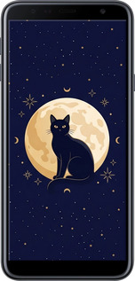 Силиконовый чехол Cute Cat Celestial/Witchy для Samsung Galaxy J4 Plus 2018 - 6787u-1594 изображение 