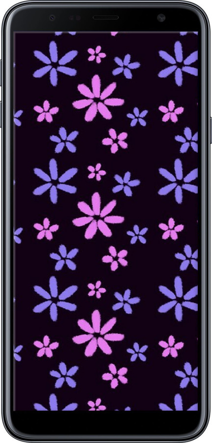 Силіконовий чехол з квітами для Samsung Galaxy J4 Plus 2018 - 6258u-1594 изображение 